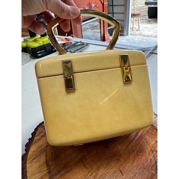 Vtg Lucite Box Purse Rhinestone Embellished Handle White Stag? Wilardy? Read - Picture 12 of 16